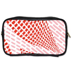 Waves Wave Learning Connection Polka Red Pink Chevron Toiletries Bags 2-side by Mariart