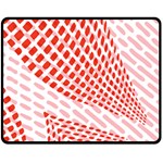 Waves Wave Learning Connection Polka Red Pink Chevron Fleece Blanket (Medium)  60 x50  Blanket Front