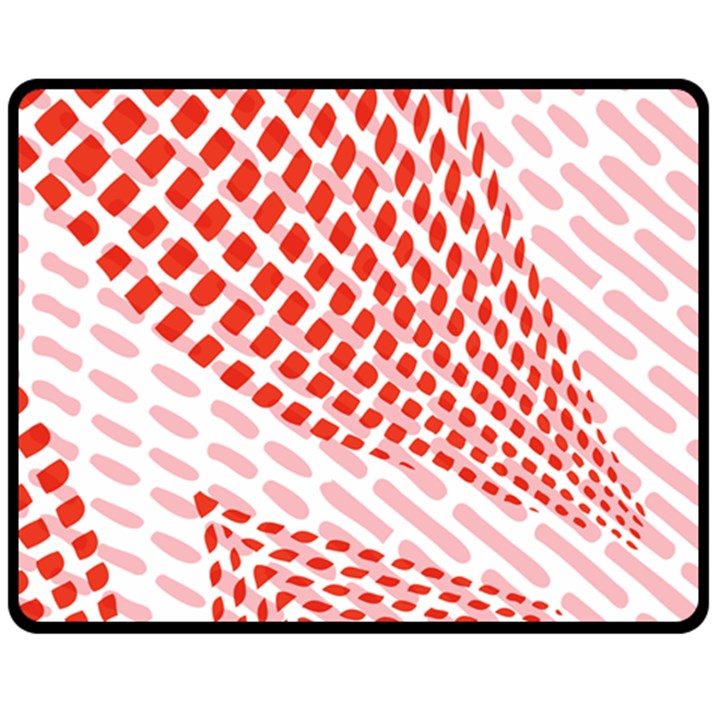 Waves Wave Learning Connection Polka Red Pink Chevron Fleece Blanket (Medium) 