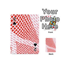 Waves Wave Learning Connection Polka Red Pink Chevron Playing Cards 54 (mini) 