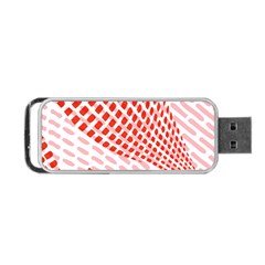 Waves Wave Learning Connection Polka Red Pink Chevron Portable Usb Flash (two Sides) by Mariart