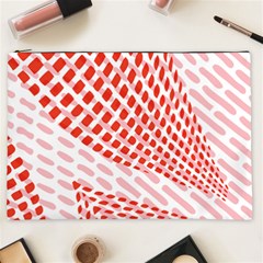 Waves Wave Learning Connection Polka Red Pink Chevron Cosmetic Bag (xxl)  by Mariart