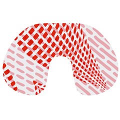 Waves Wave Learning Connection Polka Red Pink Chevron Travel Neck Pillows by Mariart