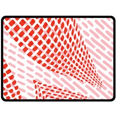 Waves Wave Learning Connection Polka Red Pink Chevron Double Sided Fleece Blanket (large)  by Mariart