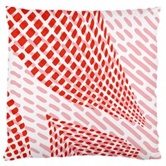 Waves Wave Learning Connection Polka Red Pink Chevron Standard Flano Cushion Case (one Side) by Mariart