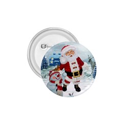 Funny Santa Claus With Snowman 1 75  Buttons by FantasyWorld7