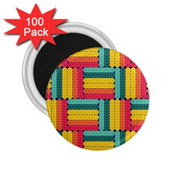 Soft Spheres Pattern 2 25  Magnets (100 Pack)  by linceazul