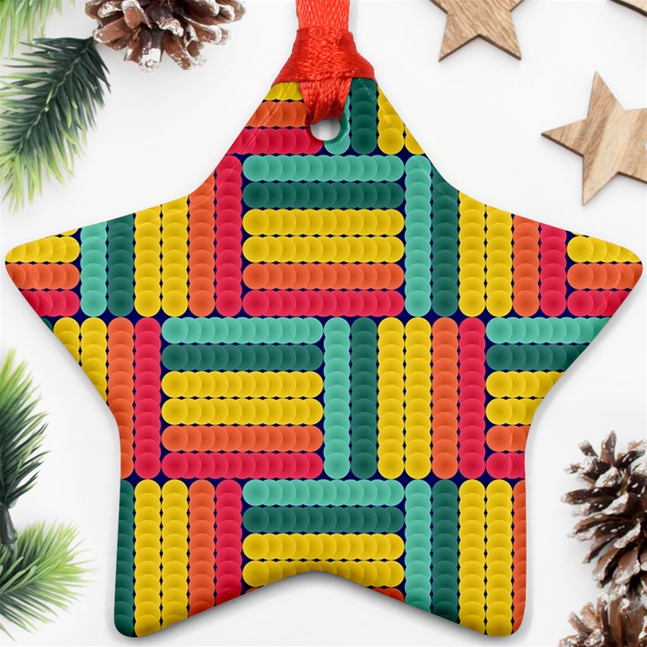 Soft Spheres Pattern Star Ornament (Two Sides)