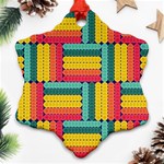 Soft Spheres Pattern Snowflake Ornament (Two Sides) Front