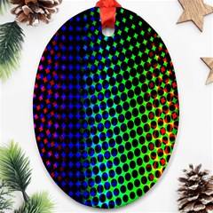 Digitally Created Halftone Dots Abstract Background Design Ornament (oval) by Nexatart