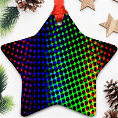 Digitally Created Halftone Dots Abstract Background Design Star Ornament (two Sides) by Nexatart