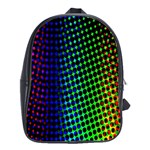 Digitally Created Halftone Dots Abstract Background Design School Bag (Large) Front