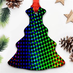 Digitally Created Halftone Dots Abstract Background Design Ornament (christmas Tree)  by Nexatart