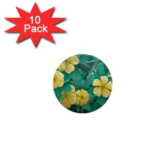 Yellow Flowers At Nature 1  Mini Buttons (10 Pack)  by dflcprints