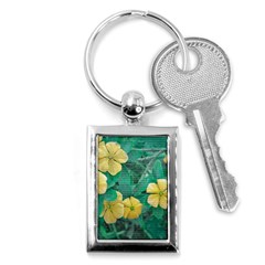 Yellow Flowers At Nature Key Chains (rectangle) 