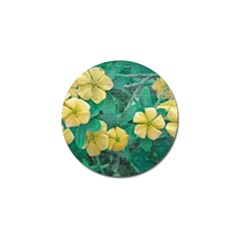 Yellow Flowers At Nature Golf Ball Marker by dflcprints