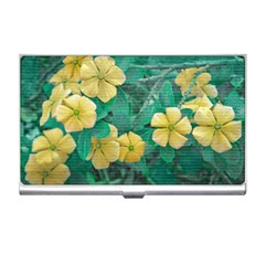 Yellow Flowers At Nature Business Card Holders by dflcprints