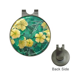 Yellow Flowers At Nature Hat Clips With Golf Markers by dflcprints