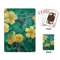 Yellow Flowers At Nature Playing Card by dflcprints