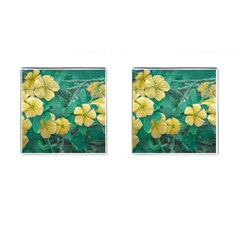 Yellow Flowers At Nature Cufflinks (square) by dflcprints