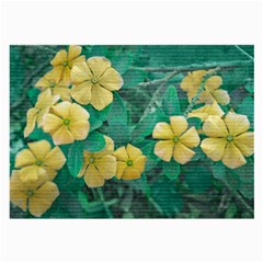 Yellow Flowers At Nature Large Glasses Cloth (2-side) by dflcprints