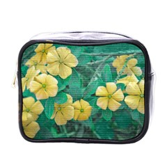 Yellow Flowers At Nature Mini Toiletries Bags by dflcprints