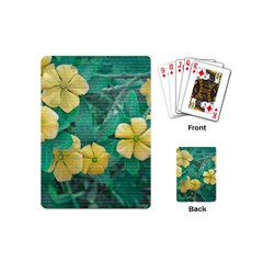 Yellow Flowers At Nature Playing Cards (mini)  by dflcprints