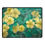 Yellow Flowers At Nature Double Sided Fleece Blanket (Small)  45 x34  Blanket Front