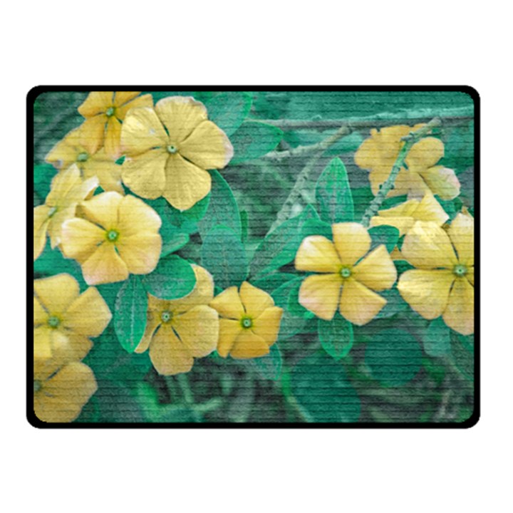 Yellow Flowers At Nature Double Sided Fleece Blanket (Small) 