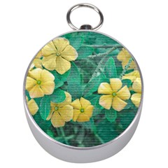 Yellow Flowers At Nature Silver Compasses by dflcprints