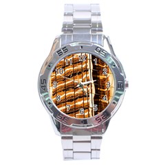 Abstract Architecture Background Stainless Steel Analogue Watch by Nexatart