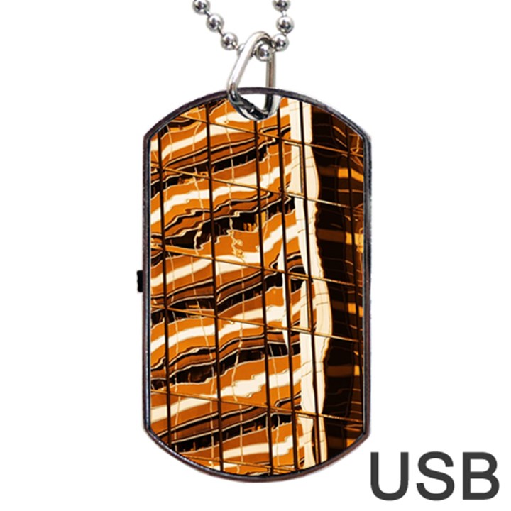 Abstract Architecture Background Dog Tag USB Flash (One Side)