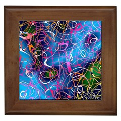 Background Chaos Mess Colorful Framed Tiles by Nexatart