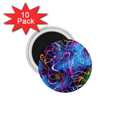 Background Chaos Mess Colorful 1 75  Magnets (10 Pack)  by Nexatart