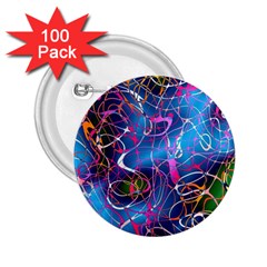 Background Chaos Mess Colorful 2 25  Buttons (100 Pack)  by Nexatart