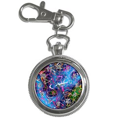 Background Chaos Mess Colorful Key Chain Watches