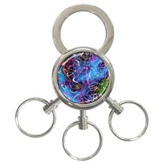 Background Chaos Mess Colorful 3-ring Key Chains by Nexatart