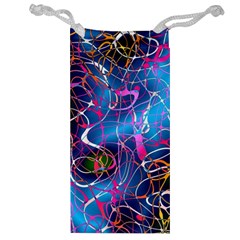 Background Chaos Mess Colorful Jewelry Bag by Nexatart