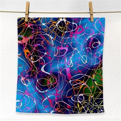 Background Chaos Mess Colorful Face Towel by Nexatart