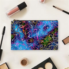 Background Chaos Mess Colorful Cosmetic Bag (medium)  by Nexatart