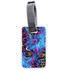 Background Chaos Mess Colorful Luggage Tags (one Side)  by Nexatart