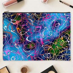 Background Chaos Mess Colorful Cosmetic Bag (xxxl)  by Nexatart