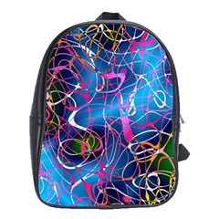 Background Chaos Mess Colorful School Bag (xl) by Nexatart