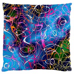 Background Chaos Mess Colorful Large Flano Cushion Case (one Side) by Nexatart