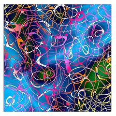 Background Chaos Mess Colorful Large Satin Scarf (square) by Nexatart