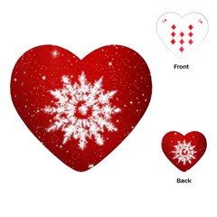 Background Christmas Star Playing Cards (heart)  by Nexatart