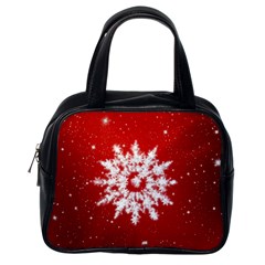 Background Christmas Star Classic Handbags (one Side) by Nexatart