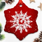 Background Christmas Star Snowflake Ornament (Two Sides) Front