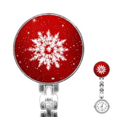 Background Christmas Star Stainless Steel Nurses Watch by Nexatart