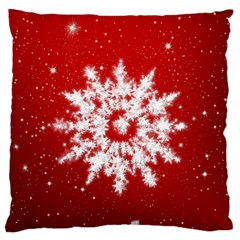 Background Christmas Star Large Flano Cushion Case (one Side) by Nexatart